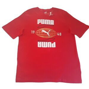 Puma Power Core 1948 T Shirt Mens Red XLT Short Sleeves Crew Neck Logo NWT